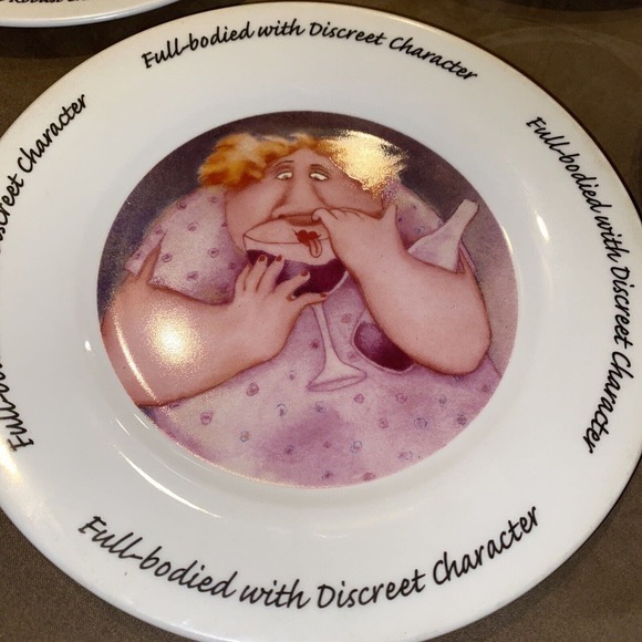 Plates (5) Erika Oller House Of Prill Dessert Salad Plates Wine Coffee LOT - Picture 3 of 8